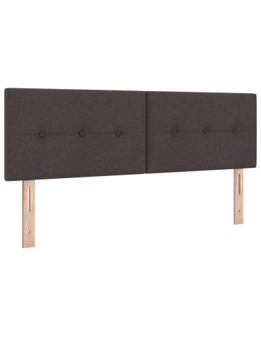 Testiera LED con testiera Marrone Scuro 160 cm Poliestere