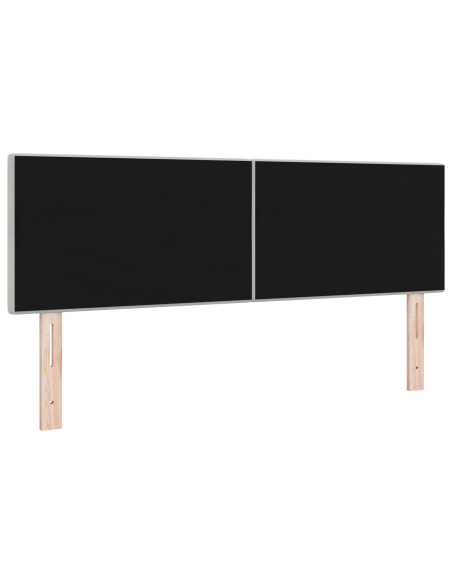 testa LED  imbottita a bottoni grigio chiaro 80 cm in velluto