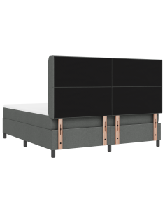 Letto a Sorgente LED Grigio scuro 180 x 200 cm Tessuto 2