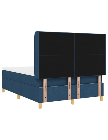 Letto a molle con materasso Blu 140 x 190 cm Tessuto