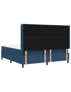 Letto a Sorgente LED con materasso Blu 180 x 200 cm Tessuto 2
