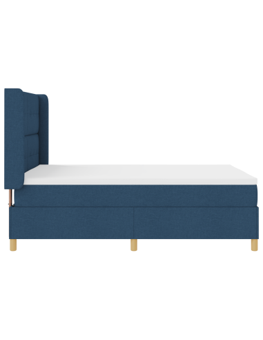 Letto a molle con materasso Blu 140 x 190 cm Tessuto