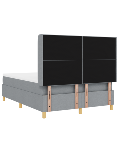 Letto a molle con materasso Grigio chiaro 140 x 200 cm Tessuto 2