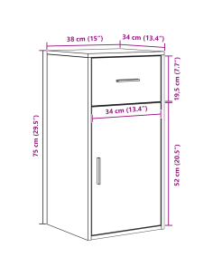 Scrivania ad angolo con cassetto Grigio Sonoma 102 x 88 x 75 cm