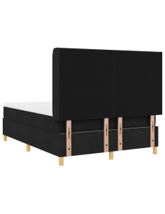 Letto a molle con materasso Nero 140 x 200 cm Tessuto 2