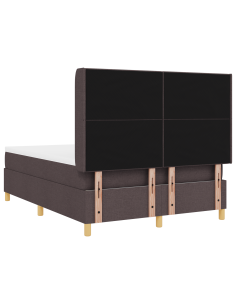 Letto a molle con materasso Marrone 140 x 200 cm Tessuto 2