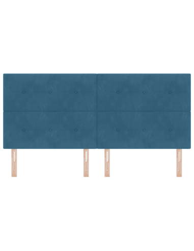 Testiera LED con luci a strisce a LED Blu 200 cm Poliestere