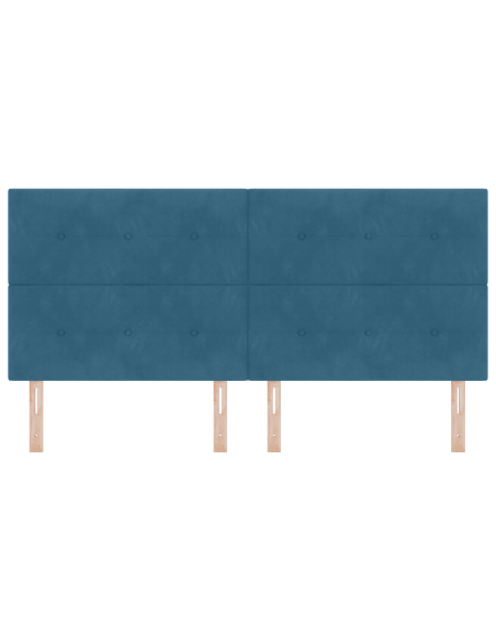 Testiera LED con luci a strisce a LED Blu 200 cm Poliestere