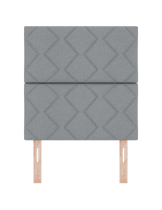 Testiera con testiera Grigio chiaro 80 cm Tessuto