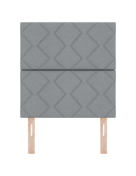 Testata LED  Design a Blocchi di Diamante Grigio Chiaro 80 cm Tessuto
