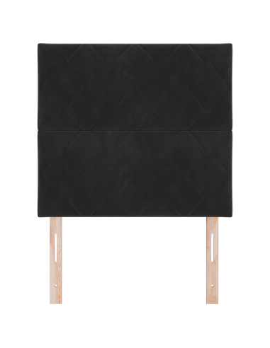 Testiera LED Nero 100 cm Pelle Sintetica