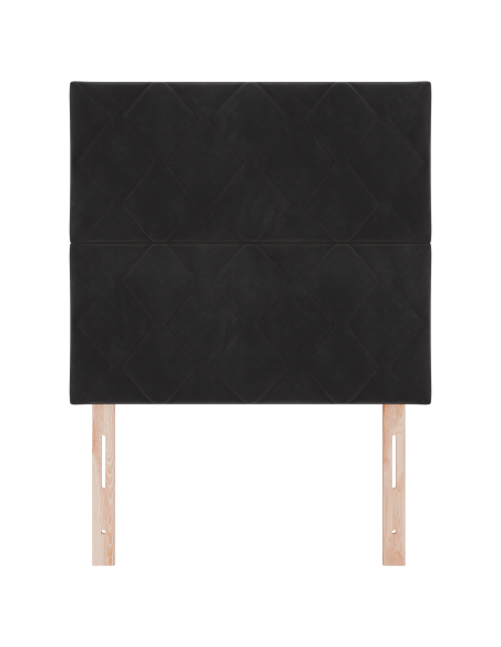 Testata LED Design a Blocchi di Diamante Nera 100 cm Velluto
