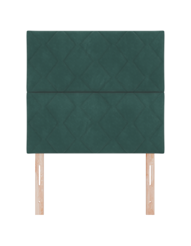 Testiera LED Verde Scuro 100 cm Pelle Sintetica