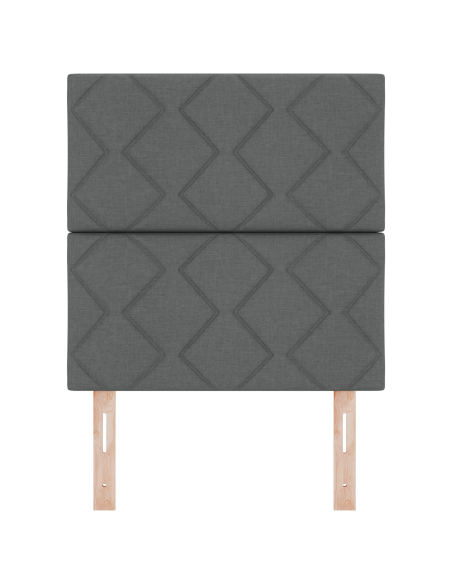 Testata LED  Design Blocchi Diamante Grigio Scuro 80 cm Tessuto