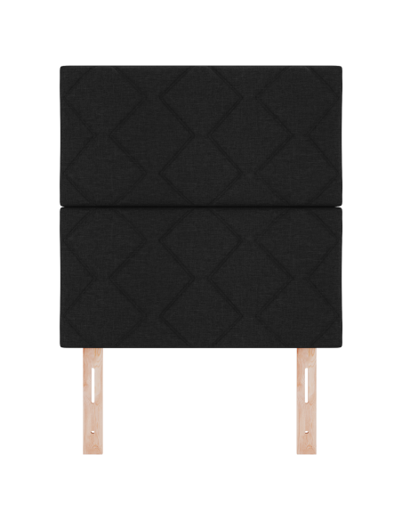 Testata LED  Design a Blocchi Diamante Nera 80 cm Tessuto