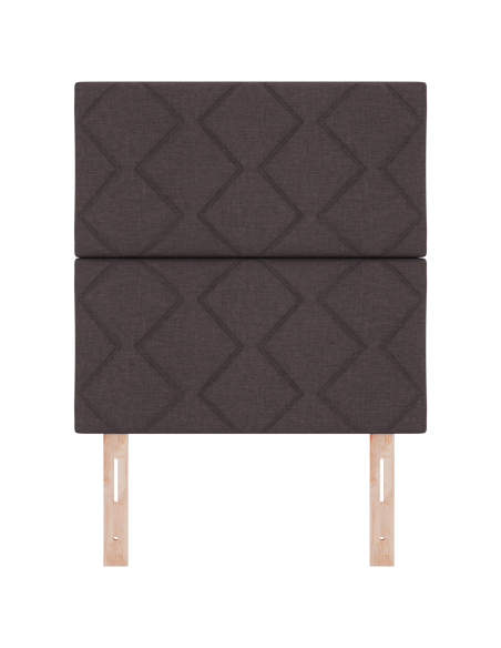 Testata LED  design a blocchi di diamante marrone scuro 80 cm in tessuto