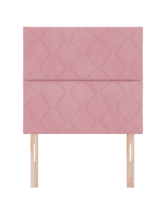 Testiera LED Rosa 100 cm Pelle Sintetica