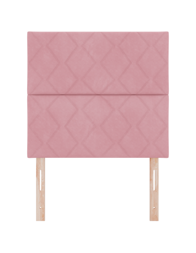 Testiera LED Rosa 100 cm Pelle Sintetica