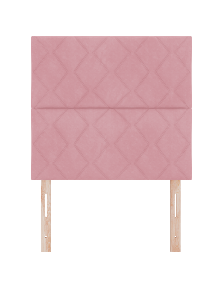 Testata design blocchi di diamante rosa 100 cm in velluto