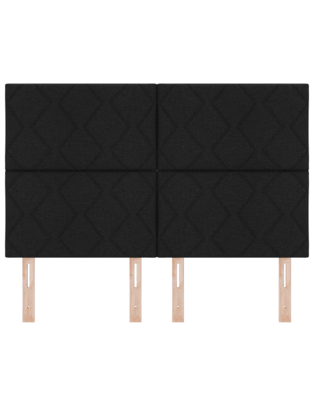 Testata LED  Design Blocchi Diamante Nera 144 cm Tessuto