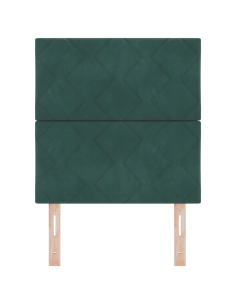 Testiera LED con testiera Verde Scuro 80 cm Pelle Sintetica