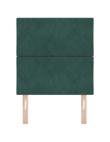 Testiera LED con testiera Verde Scuro 80 cm Pelle Sintetica