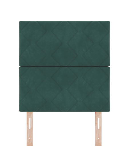 Testata LED Design a Blocchi di Diamante Verde Scuro 80 cm in Velluto
