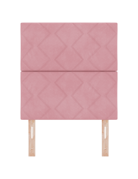 Testata LED Design a Blocchi di Diamante Rosa 80 cm in Velluto