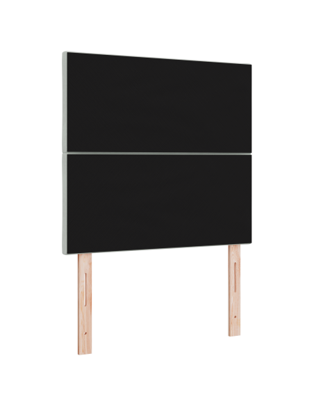 Testiera LED Design a Blocchi di Diamante Grigio Chiaro 100 cm Velluto