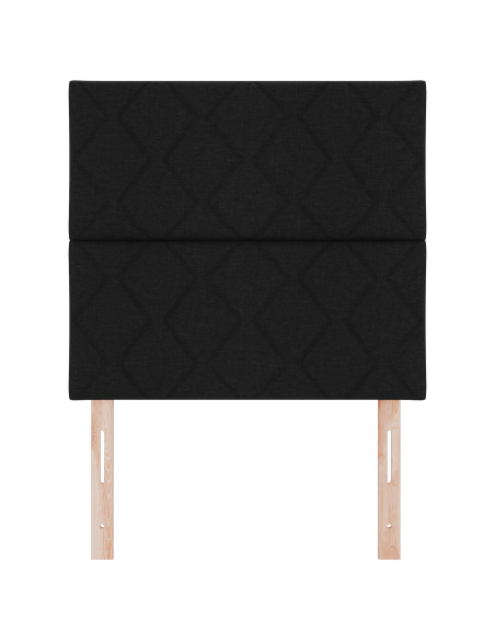 Testiera LED  Design a Blocchi di Diamante Nera 90 cm Tessuto