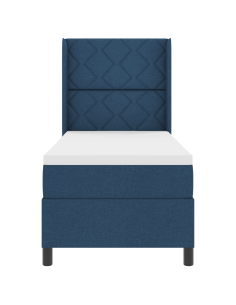 Letto a Sorgente LED con materasso Blu 80 x 200 cm Tessuto 2