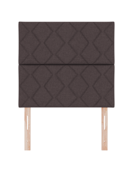 Testata LED  Design a Rombi Marrone Scuro 90 cm Tessuto