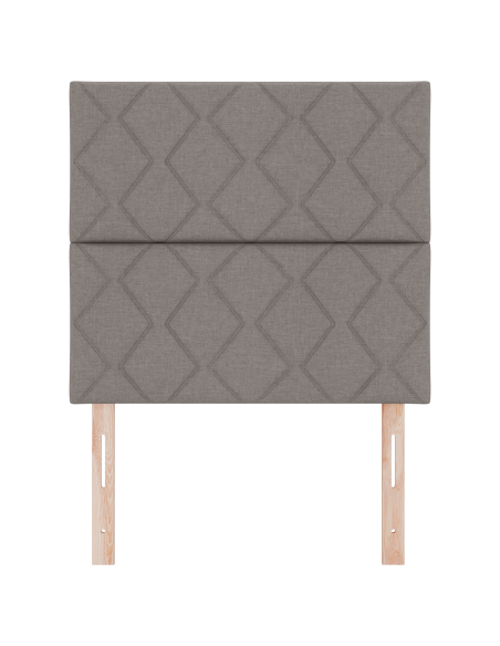 Testata LED  Design a Blocchi di Diamante Tortora 90 cm Tessuto