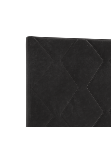 Testata LED Design a Blocchi di Diamante Nera 100 cm Velluto