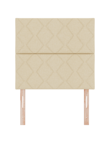 Testiera LED  Design Blocchi Diamante Panna 90 cm Tessuto