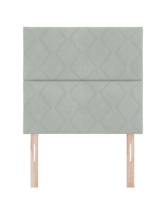 Testiera LED Grigio chiaro 90 cm Pelle Sintetica