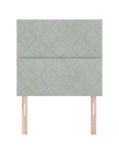 Testiera LED Grigio chiaro 90 cm Pelle Sintetica