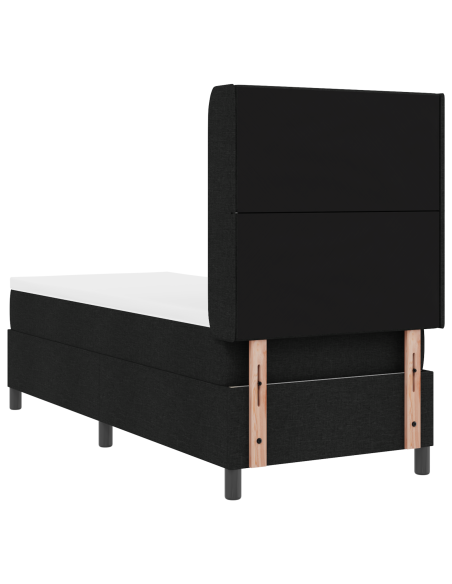 Letto a Molle con Materasso e LED Nero 90x190 cm Tessuto
