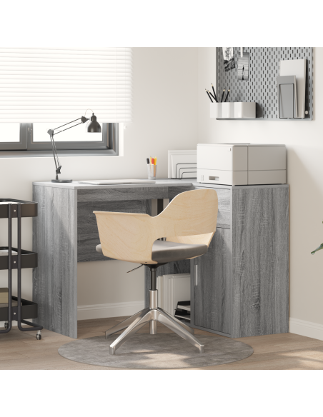 Scrivania Angolare Grigia Sonoma 102x88x75 cm Legno ingegnerizzato