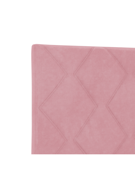 Testata design blocchi di diamante rosa 100 cm in velluto
