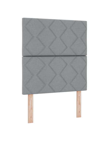 Testata LED  Design a Blocchi di Diamante Grigio Chiaro 80 cm Tessuto