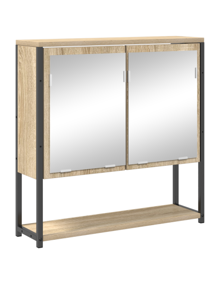 Mobiletto da Bagno Sonoma Oak 80x30x60 cm Legno ingegnerizzato