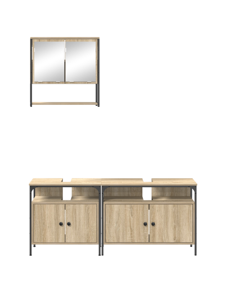Mobiletto da Bagno Sonoma Oak 80x30x60 cm Legno ingegnerizzato