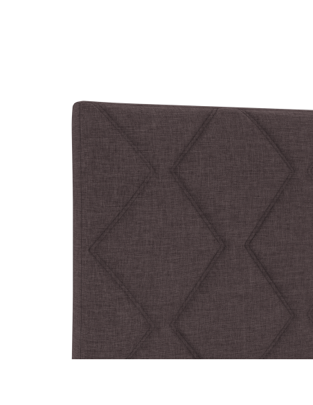 Testata LED  Design Blocchi Diamond Marrone Scuro 144 cm Tessuto