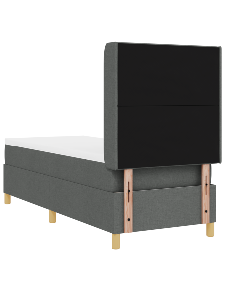 Letto a Box con Materasso e LED Grigio Scuro 80x200 cm Tessuto