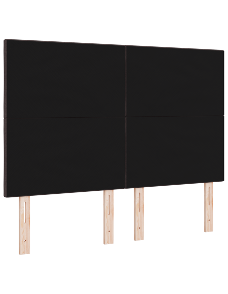 Testata LED  Design Blocchi Diamond Marrone Scuro 144 cm Tessuto