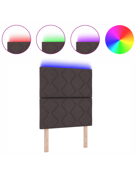 Testiera con testiera Grigio chiaro 80 cm Tessuto