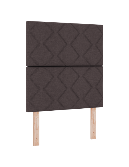 Testata LED  design a blocchi di diamante marrone scuro 80 cm in tessuto