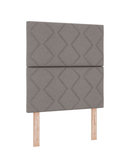 Testiera LED  Design Blocchi Diamante Tortora 80 cm Tessuto