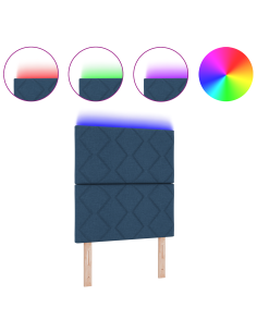 Testiera con testiera Blu 80 cm Tessuto 2